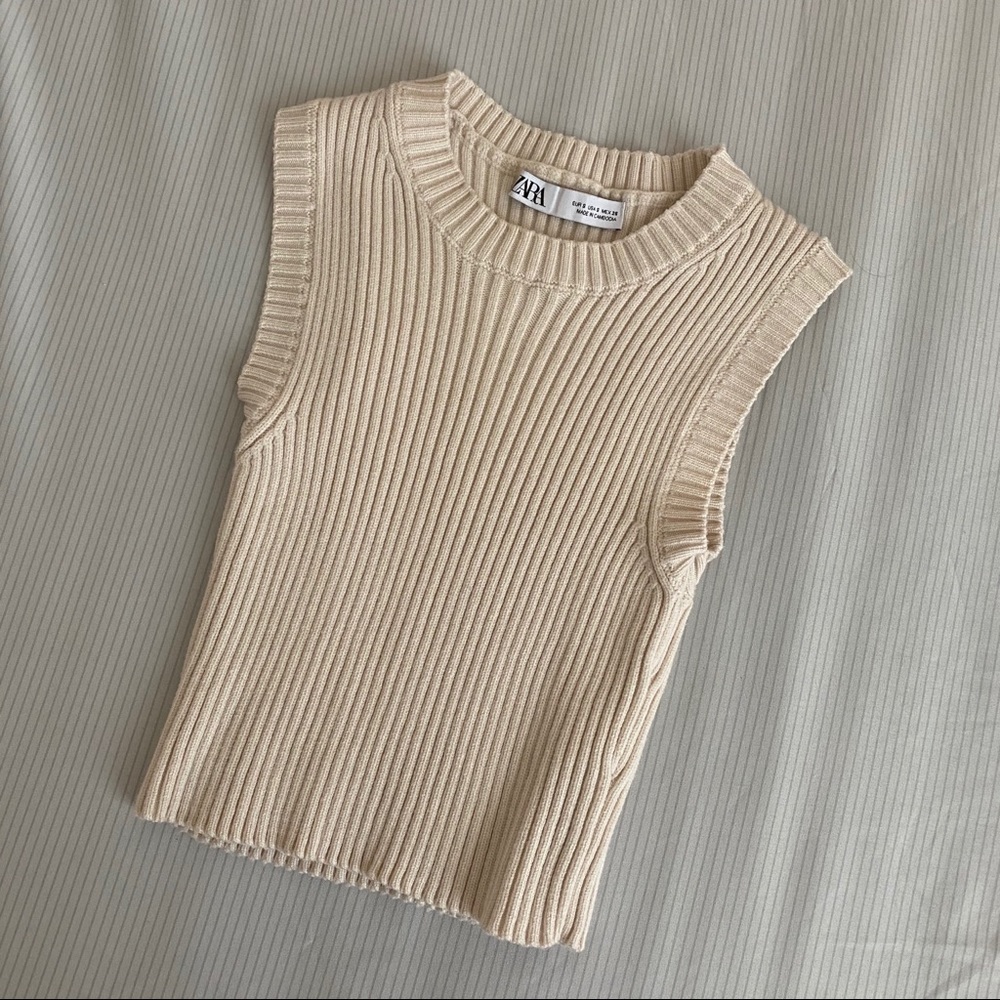 Zara Ribbed Knit Crop Top